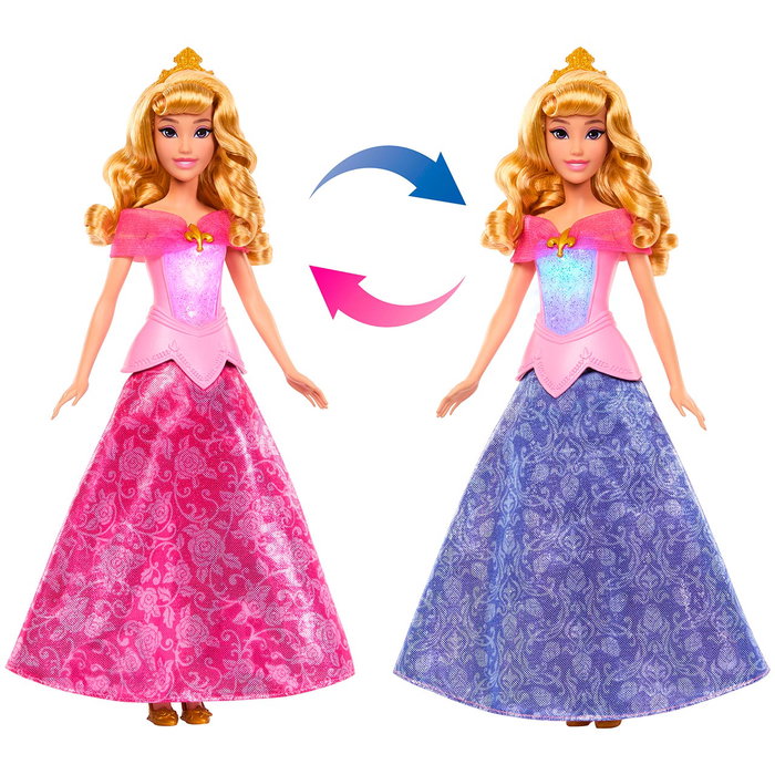 MATTEL Muñeca Aurora Transformación Disney Princess