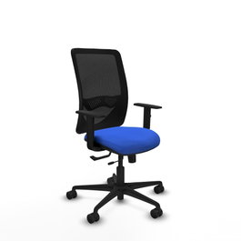 PIQUERAS Y CRESPO Silla de oficina Zulema con mecanismo Sincro/Traslack, Azul y Negro