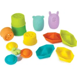 Infantino Set de Baño 315341 - 11 Piezas - Silicona