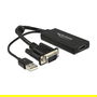 DELOCK Adaptador VGA + Audio a HDMI con Cable Negro