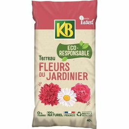 KB UAB 40L Tierra de Flores de Jardinero - Suelo 100% Natural para Macizos y Floración Abundante