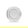 Algon Set de 12 Platos de Cartón Redondos Color Plata 18 cm (18 Unidades)