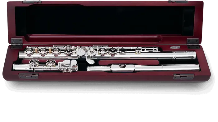 Pearl Flauta Travesera 795RBE Desalineada Plata 925 Cabeza Cuerpo Pie Mecanismo Plateado Platos Abiertos Mi Pie Si Estuche