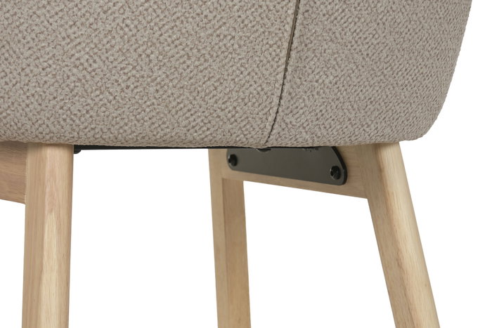 DKD Home Decor Silla de Madera de Hevea y Poliéster Marrón