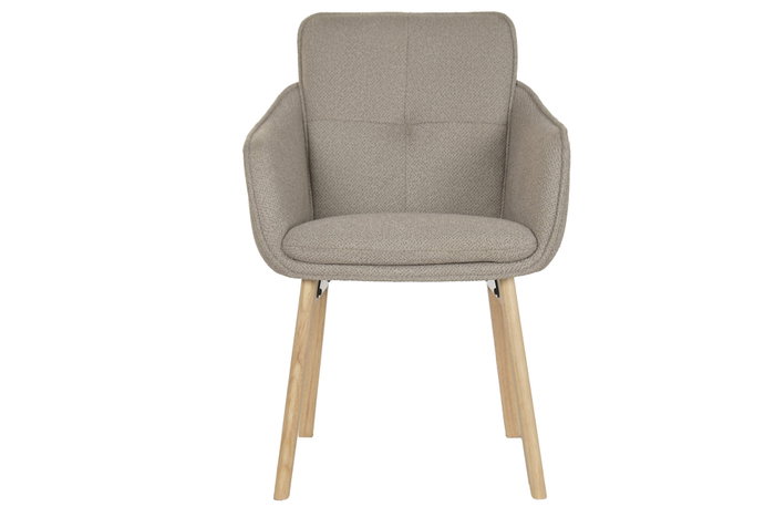 DKD Home Decor Silla de Madera de Hevea y Poliéster Marrón