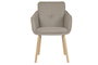 DKD Home Decor Silla de Madera de Hevea y Poliéster Marrón