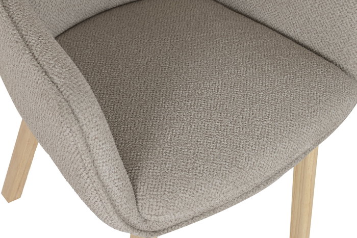 DKD Home Decor Silla de Madera de Hevea y Poliéster Marrón