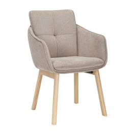 DKD Home Decor Silla de Madera de Hevea y Poliéster Marrón