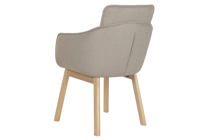 DKD Home Decor Silla de Madera de Hevea y Poliéster Marrón