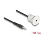 DeLOCK Conector Jack 3.5 mm 3 Pines Macho Hembra 30 cm Cable Negro Plata (Referencia 88188)