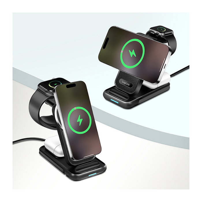 LogiLink Wireless Table Charger 4 en 1, 15W