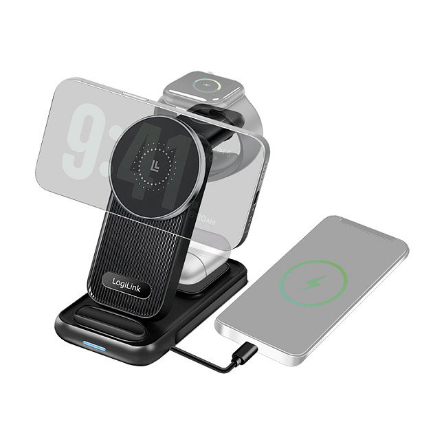 LogiLink Wireless Table Charger 4 en 1, 15W