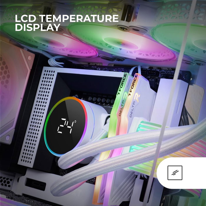 Mars Gaming ML-LCD360 Blanco con Pantalla LCD ARGB