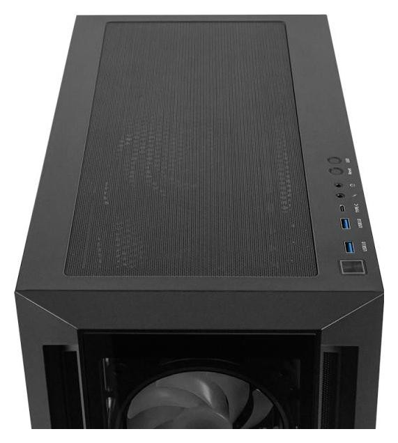 Chieftec Apex GA-01B-TG-OP Caja Torre Media ATX con Panel de Cristal Templado, 4 Ventiladores A-RGB, USB-C, Negro