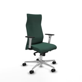 PIQUERAS Y CRESPO Sillón Albacete Verde Botella con Mecanismo Sincro y Base de Aluminio