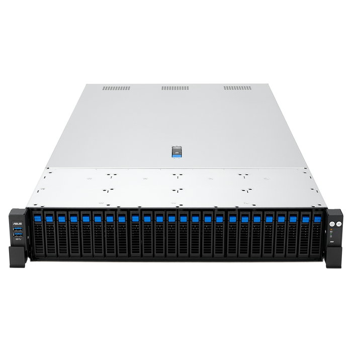 ASUS RS720A-E13-RS24 Barebone Server 2U, Socket SP5, Soporte 2x AMD EPYC, 24 DDR5 DIMM, 24 Bahías 2.5", Fuente 3200W Titanium