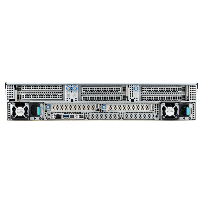 ASUS RS720A-E13-RS24 Barebone Server 2U, Socket SP5, Soporte 2x AMD EPYC, 24 DDR5 DIMM, 24 Bahías 2.5", Fuente 3200W Titanium