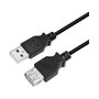 LogiLink Cable USB 2.0 USB-A/M a USB-A/F, 3 m, negro