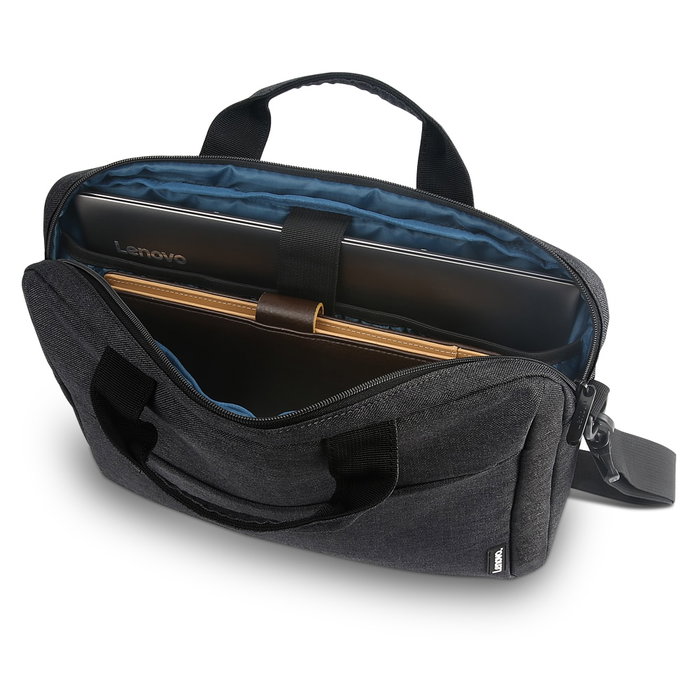 Lenovo Casual Toploader T210 - Maletín Toploader para Portátil Hasta 15.6 Pulgadas (39.6 cm), Negro, Ligero, Asa y Tirante, Compatible con Cualquier Marca