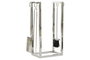 DKD Home Decor Set de 4 Leñeras Inox 36x20x59 Niquelado Plateado