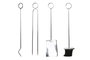 DKD Home Decor Set de 4 Leñeras Inox 36x20x59 Niquelado Plateado