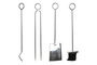 DKD Home Decor Set de 4 Leñeras Inox 36x20x59 Niquelado Plateado