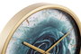 DKD Home Decor Reloj de Pared de Cristal y Hierro, Pack de 2, 40x40 cm, Rosa/Turquesa/Dorado