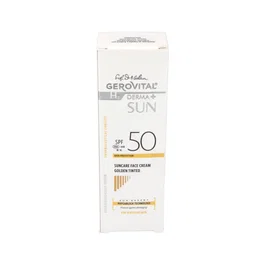 Gerovital Crema Solar SPF50 Tono Dorado 50 ml - Protector solar de amplio espectro UVA/UVB