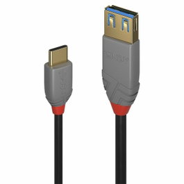 Lindy Cable Adaptador USB 3.2 Gen 2 de 0,15 m USB C a USB A Negro