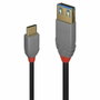 Lindy Cable Adaptador USB 3.2 Gen 2 de 0,15 m USB C a USB A Negro