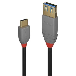 Lindy 36895 Cable USB 3.2 Gen 2 USB C a USB A 0,15 m Negro