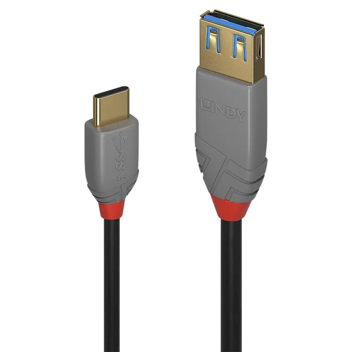 Lindy 36895 Cable USB 3.2 Gen 2 USB C a USB A 0,15 m Negro Lindy 36895 Cable USB 3.2 Gen 2 USB C a USB A 0,15 m Negro