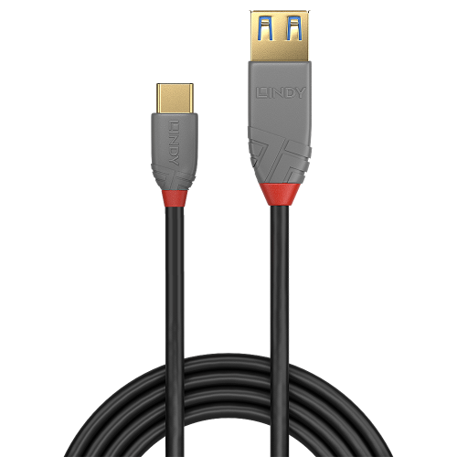 Lindy Cable Adaptador USB 3.2 Gen 2 de 0,15 m USB C a USB A Negro