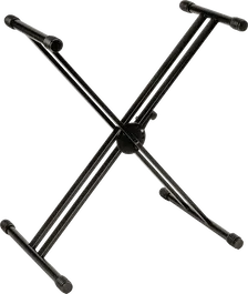 QUIKLOK Soporte Teclado QL646 Formato X Doble Perfil Negro Acero Altura Regulable Carga Máxima 90 kg