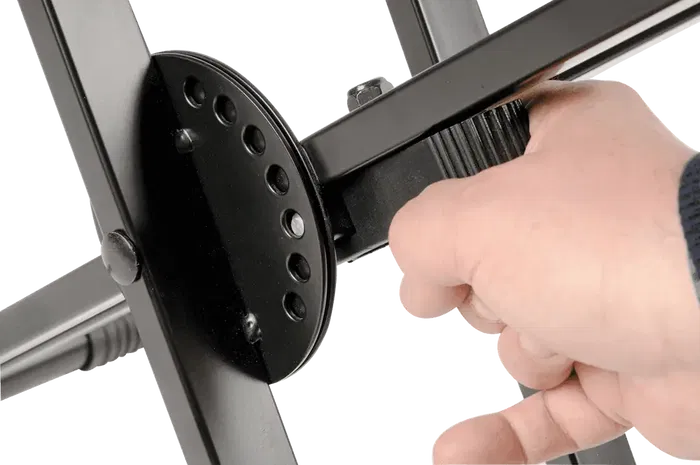 QUIKLOK Soporte Teclado QL646 Formato X Doble Perfil Negro Acero Altura Regulable Carga Máxima 90 kg QUIKLOK Soporte Teclado QL646 Formato X Doble Perfil Negro Acero Altura Regulable Carga Máxima 90 kg