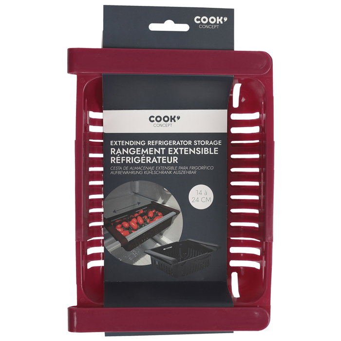 Cook Concept Cesta Almacenar Extensible Nevera Organizador 14-24cm