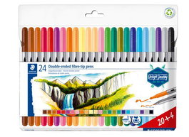 Rotulador Fibra Staedtler 3200 Design Journey Doble Punta Estuche De 20+4 Col. Surtidos