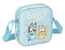 Saffiano Bolso Bandolera Colección Bluey Azul, 180x160x40 mm