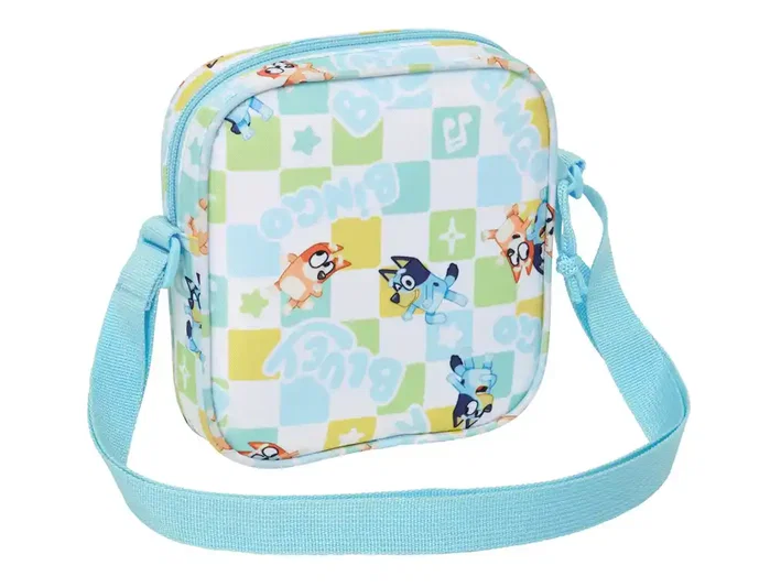 Saffiano Bolso Bandolera Colección Bluey Azul, 180x160x40 mm