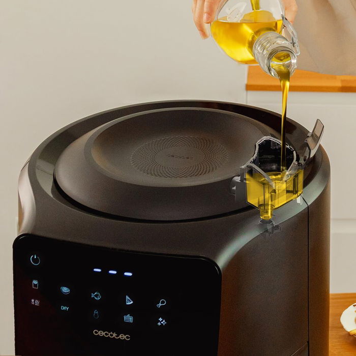 Cecotec Freidora de Aire Cecofry Rain M 5,5L 1550W Negro Panel Táctil 8 Menús Automáticos