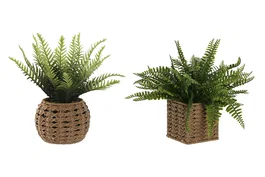 DKD Home Decor Planta Natural Verde Fibra/Pe 33 x 33 x 29 cm