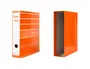 Liderpapel Archivador de Palanca A4 Filing System Forrado Naranja Lomo 80mm con Caja y Compresor Metálico