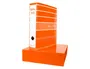 Liderpapel Archivador de Palanca A4 Filing System Forrado Naranja Lomo 80mm con Caja y Compresor Metálico