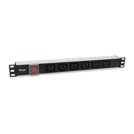 Equip 333319 Regleta de rack 19 pulg 1U con 6 salidas C19 y con interruptor