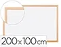 Q-connect Pizarra Blanca Laminada Marco de Madera 200x100 cm