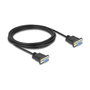 DeLOCK Cable de serie RS-232 D-Sub9 hembra a hembra 3 m