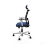 PIQUERAS Y CRESPO Silla de oficina Yunquera con mecanismo Sincro/Traslack, Azul marino y Negro