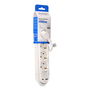 EDM Base Múltiple 4 Tomas Schuko con Interruptor y 2 Puertos USB A+C (1.5m Cable H05VV-F, 16A 250V, 3680W Máx, Color Blanco) para Montaje en Pared