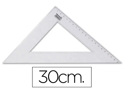 Liderpapel Escuadra 30 cm Plástico Cristal Liderpapel Escuadra 30 cm Plástico Cristal
