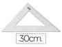 Escuadra Liderpapel 30 cm Plastico Cristal 20 unidades